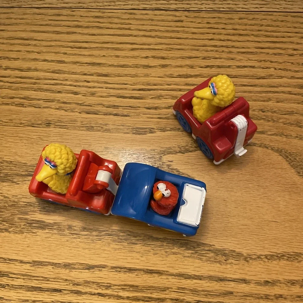 NEW! Mattel 2004 Sesame Street Cars Toys Big Bird Elmo Jim Henson Cake Toppers 3